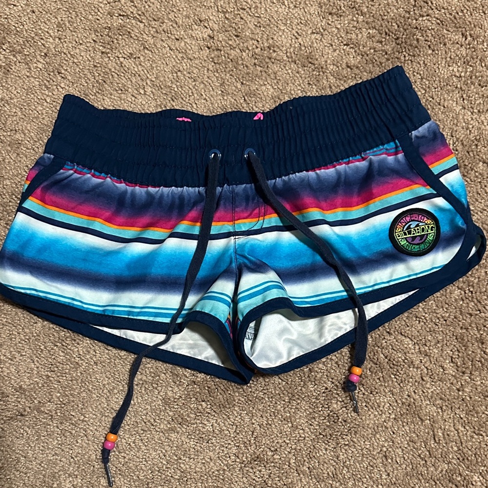 Billabong Multicolor Striped Athletic Shorts